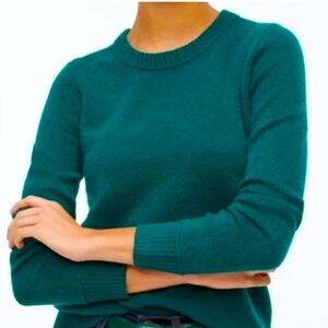 J. Crew Teal Crew Neck Teddie Sweater